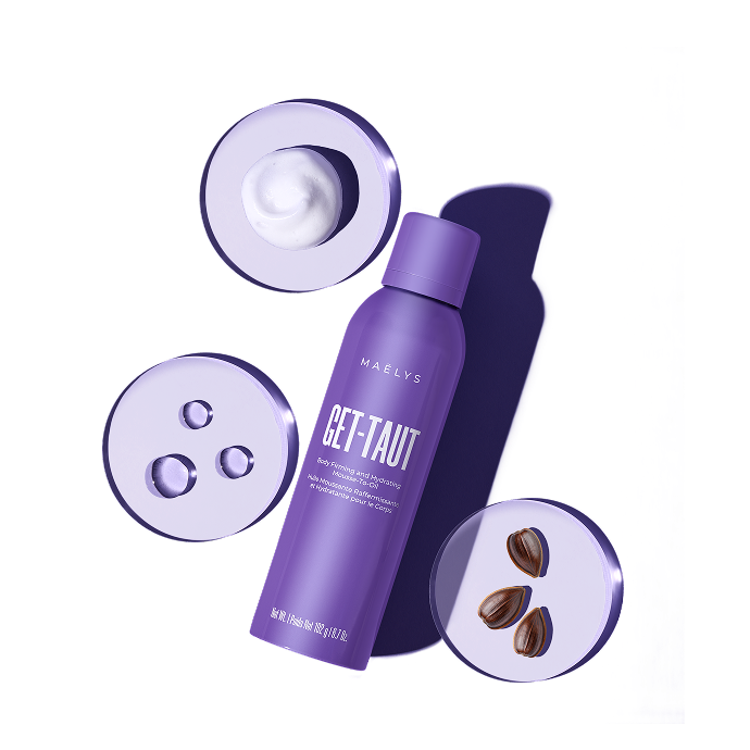 GET-TAUT bottle with texture and ingredients
