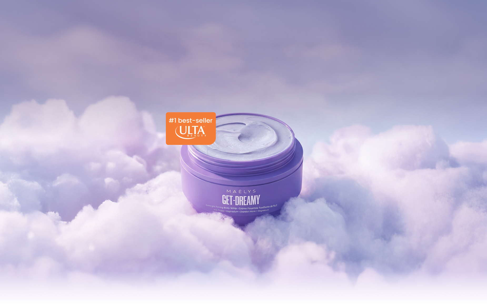 GET-DREAMY Overnight Toning Body Whip on lavender clouds