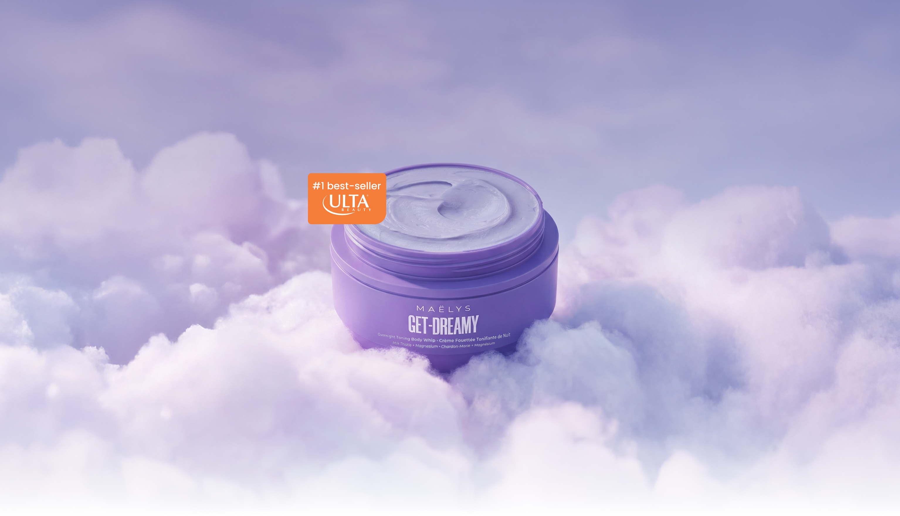 GET-DREAMY Overnight Toning Body Whip on lavender clouds